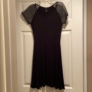 Mesh Sleeve Tee Dress